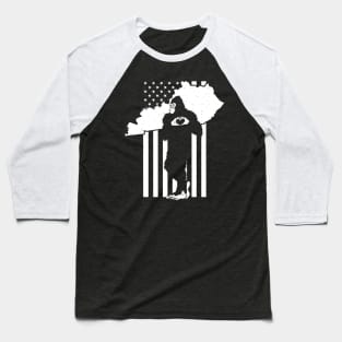 Kentucky Bigfoot American Flag Baseball T-Shirt